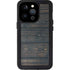 Black Painted Wood iPhone 15 Pro Waterproof Case